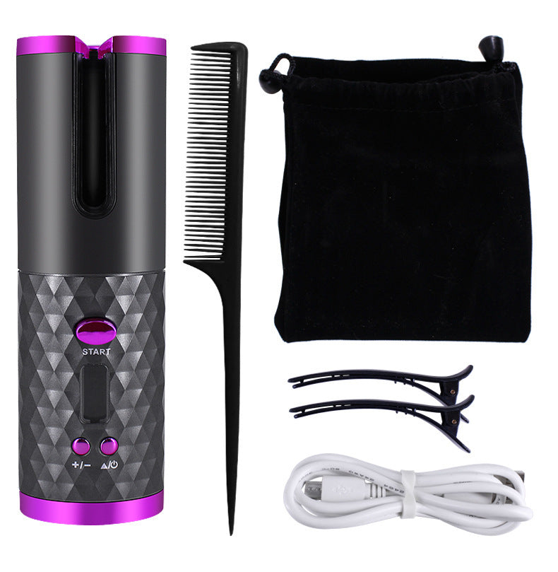 Twirl Me Cordless Auto Hair Curler | Portable Ceramic Curler with LCD Display & Anti-Tangle Tech
