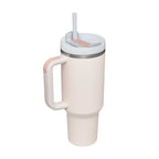 Heart Sip 40oz Insulated Tumbler | Spill-Proof Stainless Steel Travel Cup with Straw & Handle