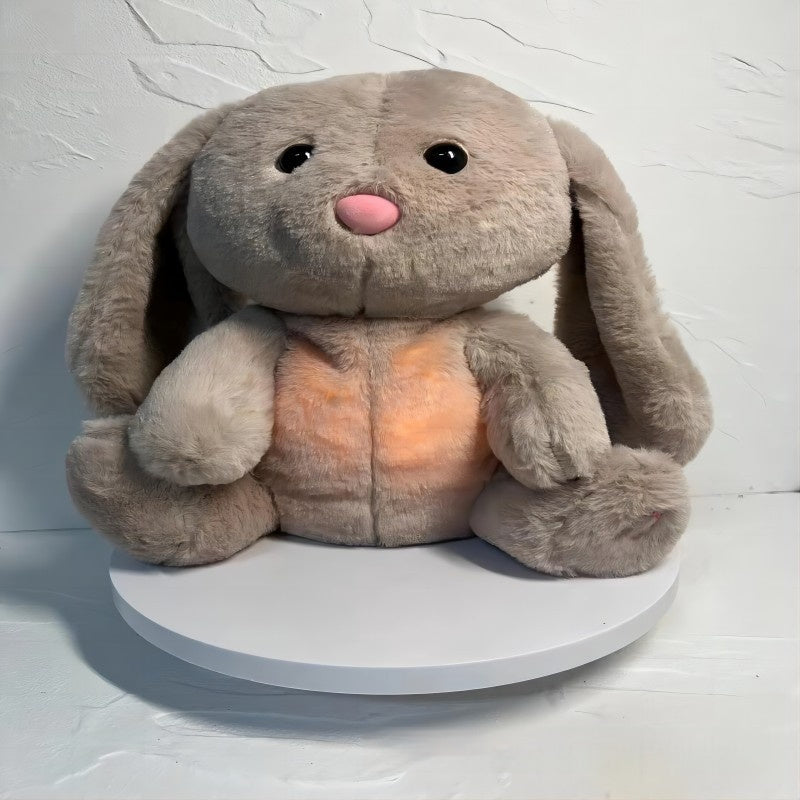 Snuggle Breath Bunny Plush | Sensory Soother with Calming Music Night Light & Gentle Breathing