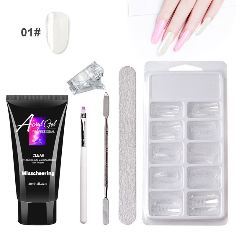 Crystal Cloud Gel Nail Kit w/ LED Lamp & Case – Painless Extensions