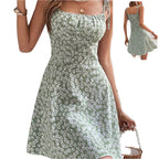 Sun Kissed Petals Midi Dress | Floral Spaghetti Strap Summer Sundress
