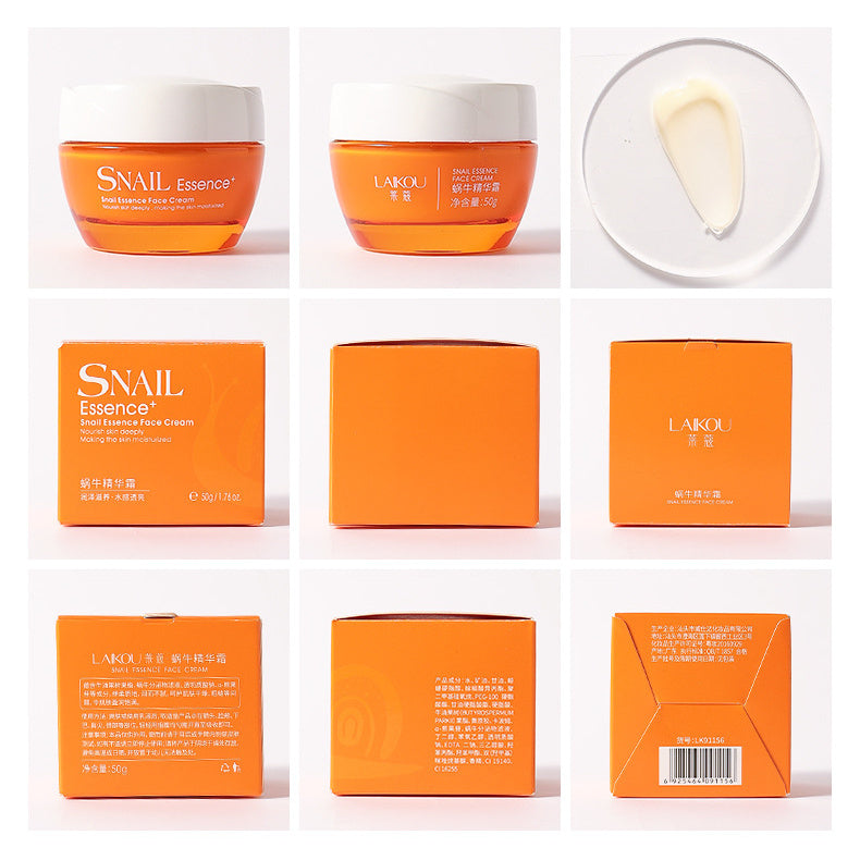 Lacco Snail Essence Cream | Hydrating Moisturizer for Dewy Glowy Skin