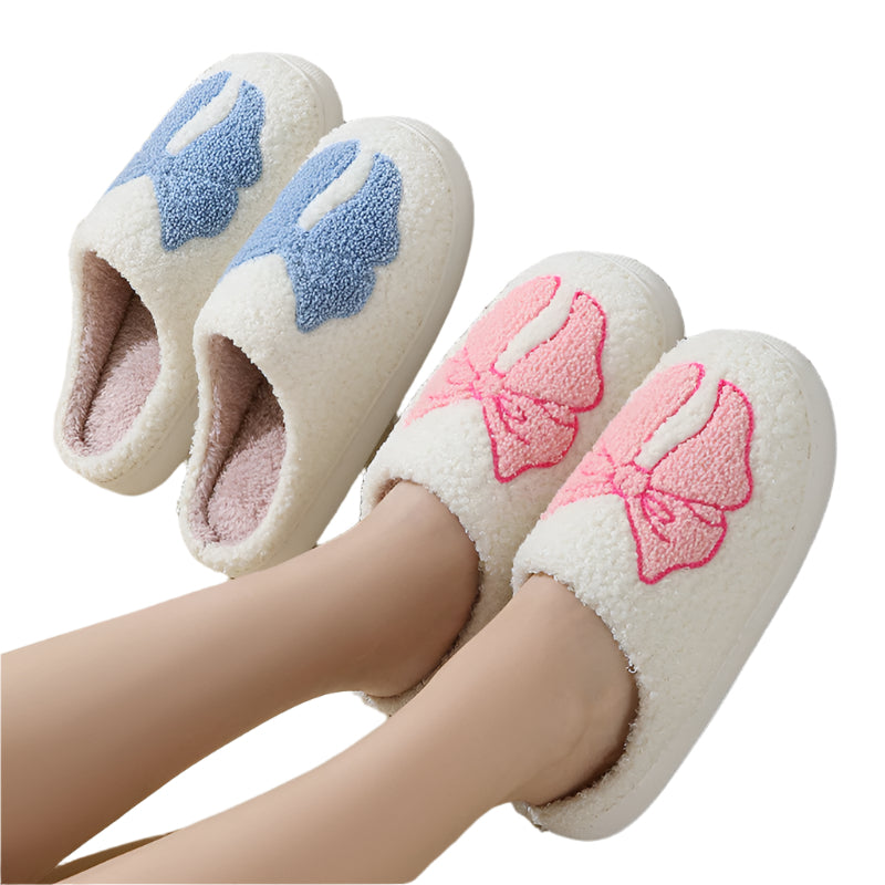 Snuggle Bows Cotton Slippers