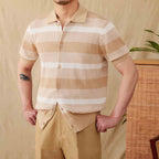 Retro Stripe Lapel Tee.