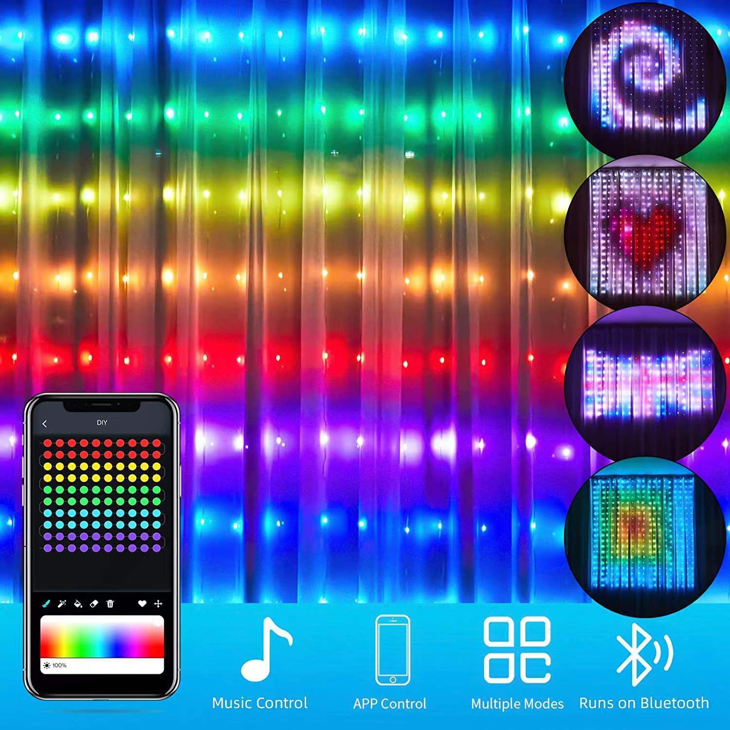 Kandy Glow Magic Curtain Lights.