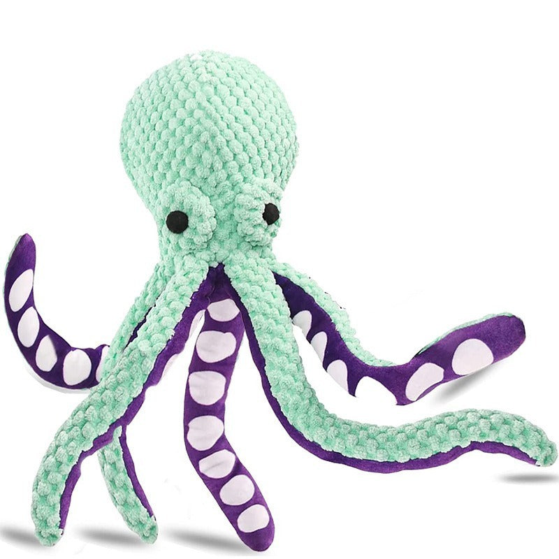 Squeakapus Plush Pet Toy | Colorful Octopus with Squeaker