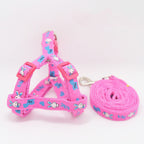 Glowwalk Rainbow Adjustable Pet Harness & Leash Set
