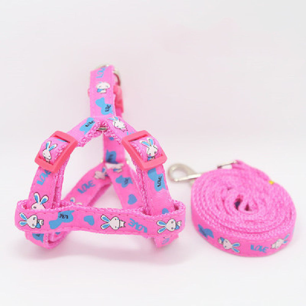 Glowwalk Rainbow Adjustable Pet Harness & Leash Set