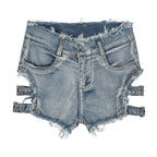 High Waist Ripped Punk Shorts – Distressed Booty