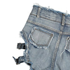 High Waist Ripped Punk Shorts – Distressed Booty