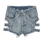 High Waist Ripped Punk Shorts – Distressed Booty
