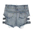 High Waist Ripped Punk Shorts – Distressed Booty
