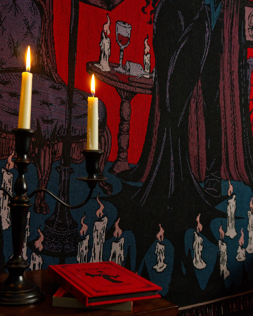 Love Bite Vampire Romance Woven Blanket