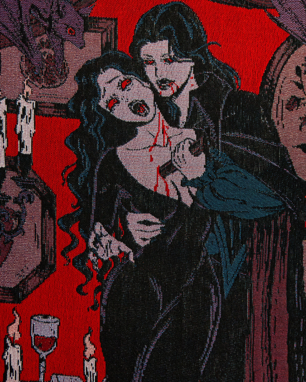 Love Bite Vampire Romance Woven Blanket