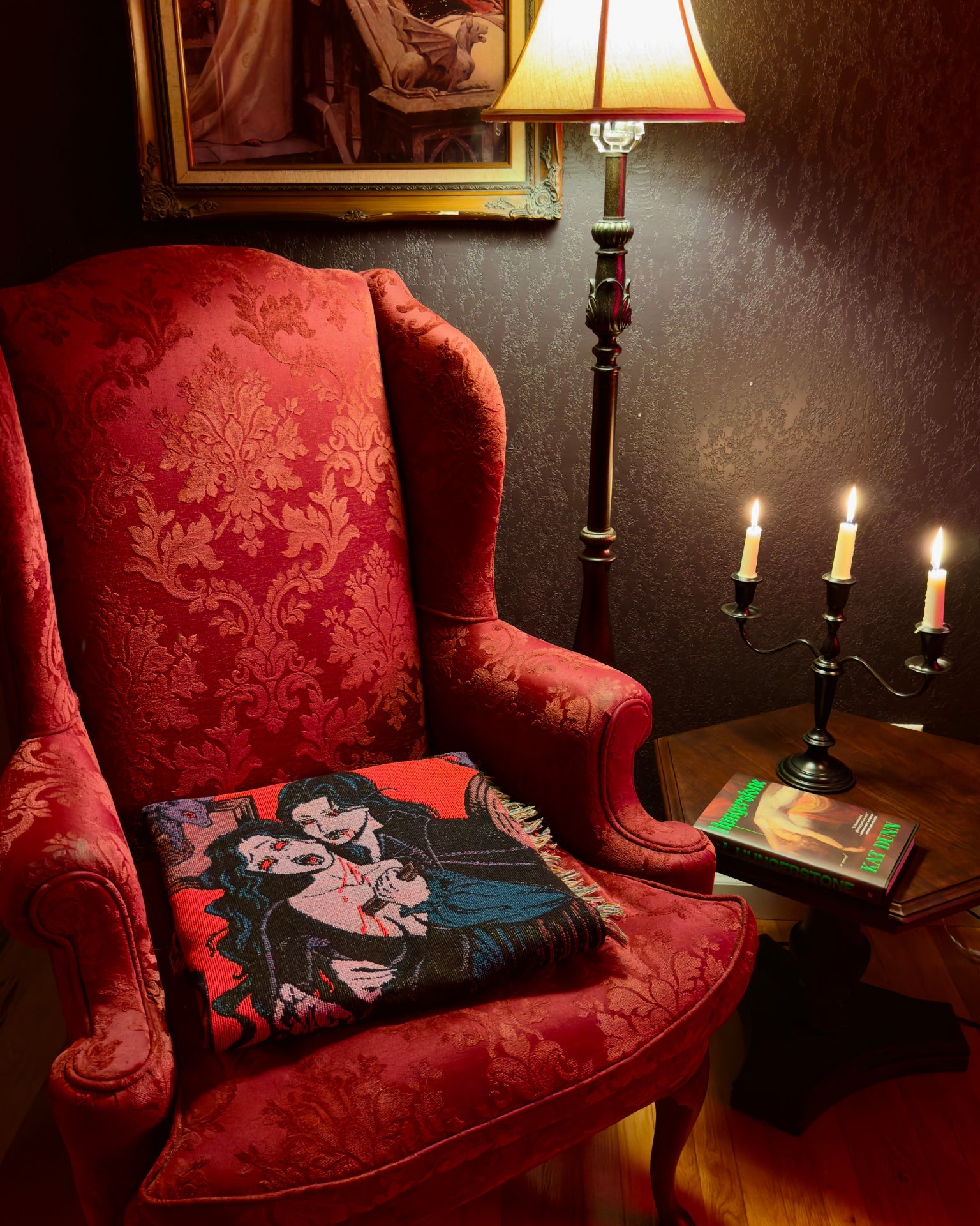 Love Bite Vampire Romance Woven Blanket