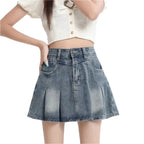Cloudwalk Pleated Denim Skirt.