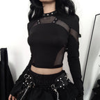Dark Punk Cyber Crop Top