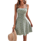 Sun Kissed Petals Midi Dress | Floral Spaghetti Strap Summer Sundress