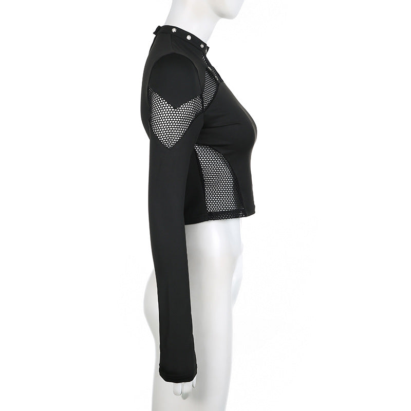 Dark Punk Cyber Crop Top