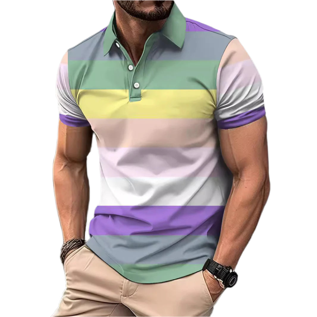 Prism Pop Button-Up | Rainbow Casual Top