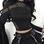 Dark Punk Cyber Crop Top