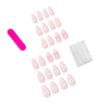 French Sweet Pink Bows Nails
