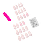 French Sweet Pink Bows Nails