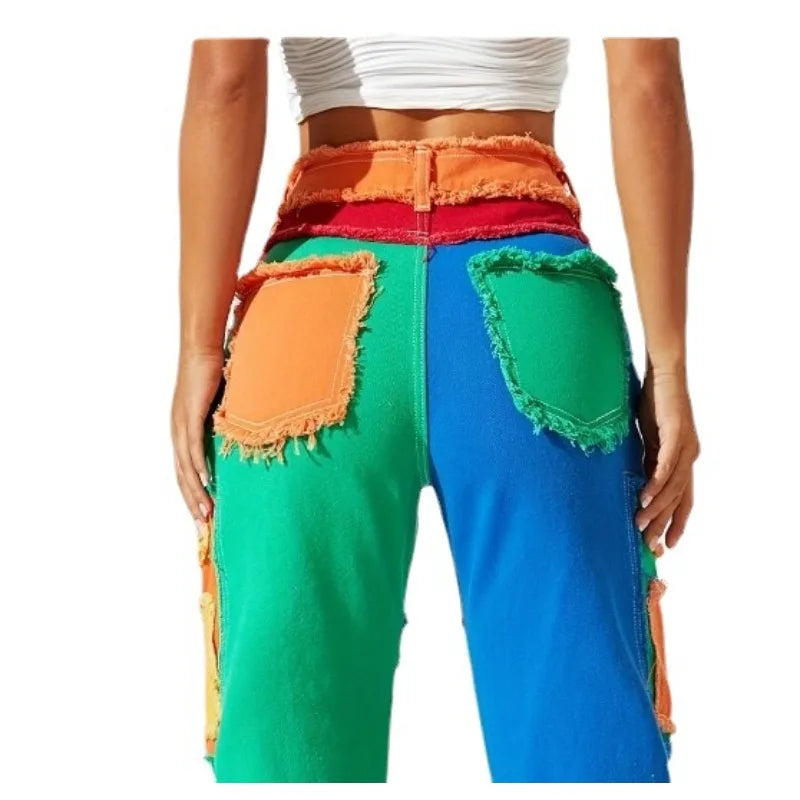 Pixel Pop Patchwork Jeans.