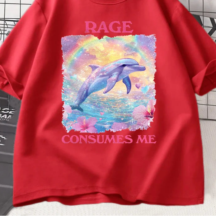 I’m Dead Inside Dolphin Tee — Quirky Cute Cotton Shirt