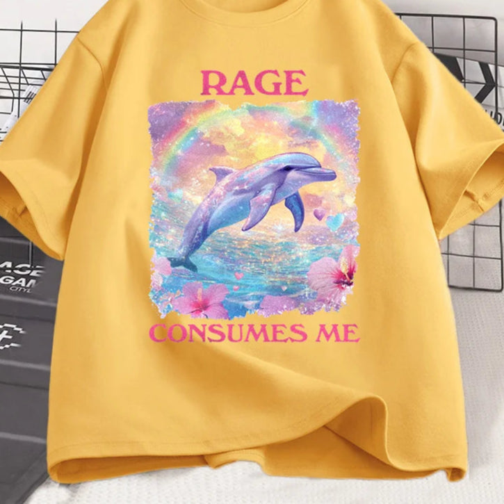 I’m Dead Inside Dolphin Tee — Quirky Cute Cotton Shirt
