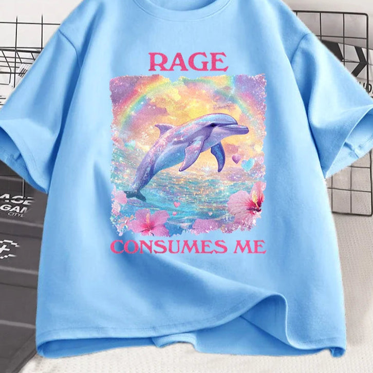 I’m Dead Inside Dolphin Tee — Quirky Cute Cotton Shirt