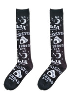 Dark Magic Star Moon Gothic Socks