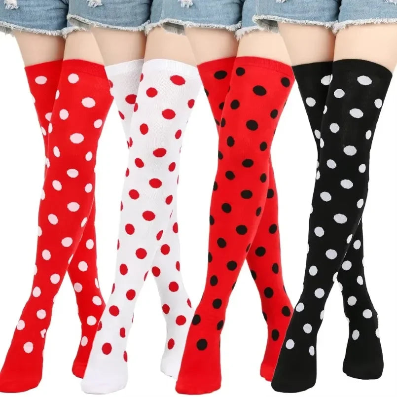 Sweet Dots Thigh High Socks (Colors)