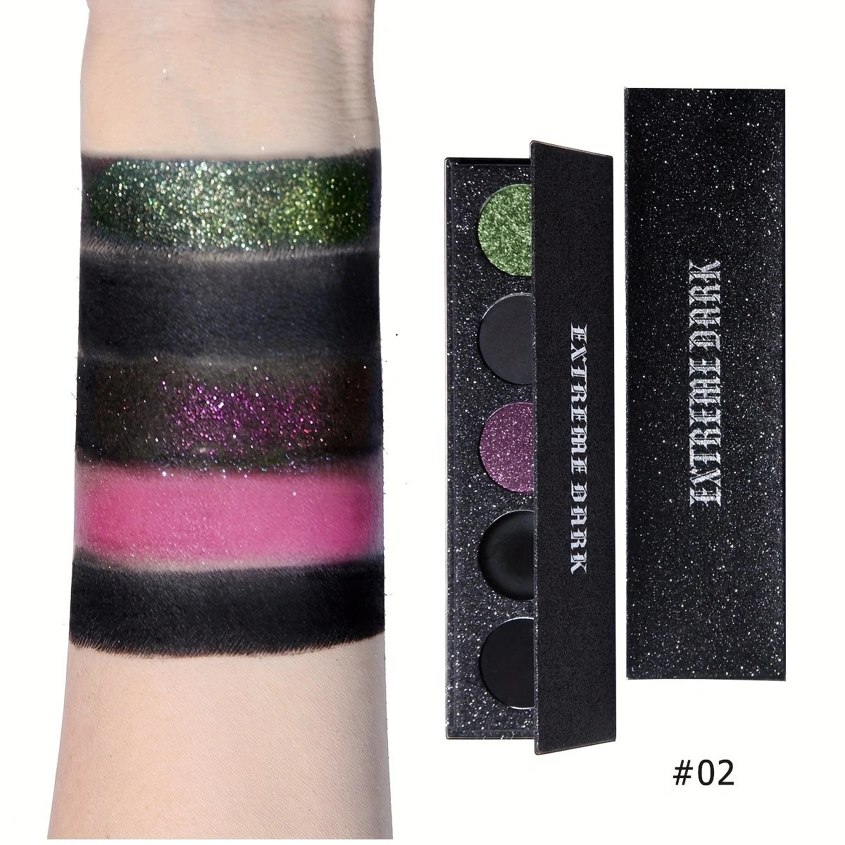 5-Color Extreme Black Eyeshadow Palette