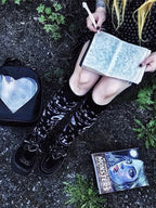 Dark Magic Star Moon Gothic Socks