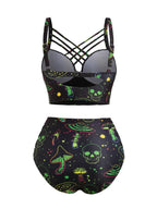 Galaxy Shroom Crisscross Bikini Set