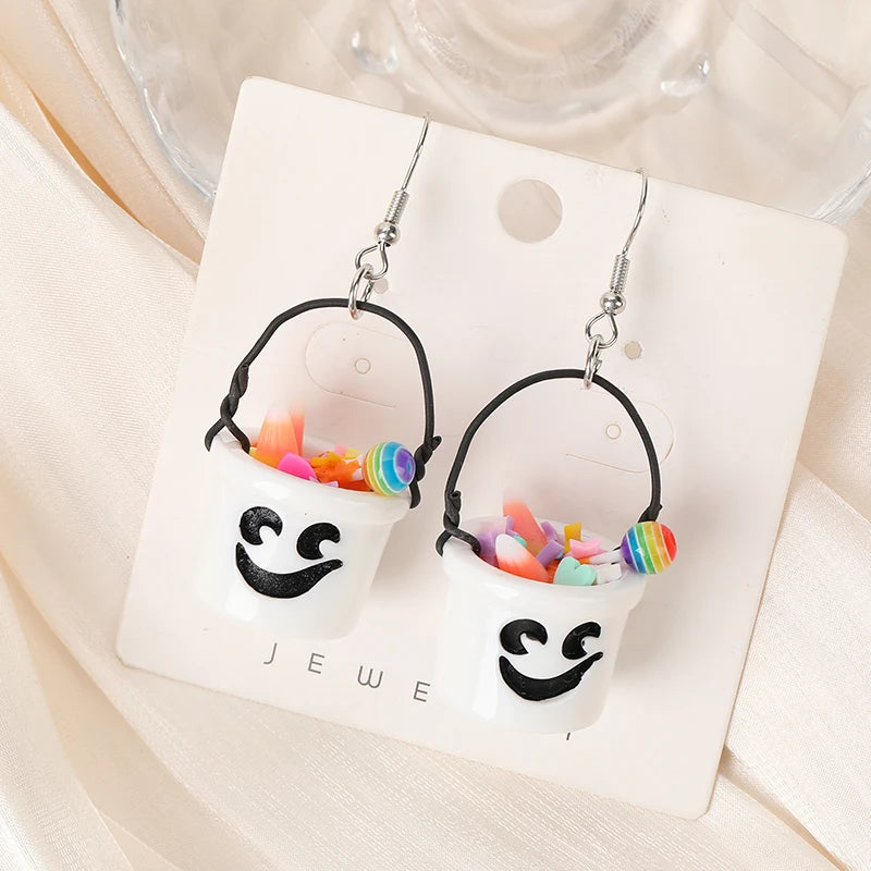 Trick or Treat Bucket Earrings