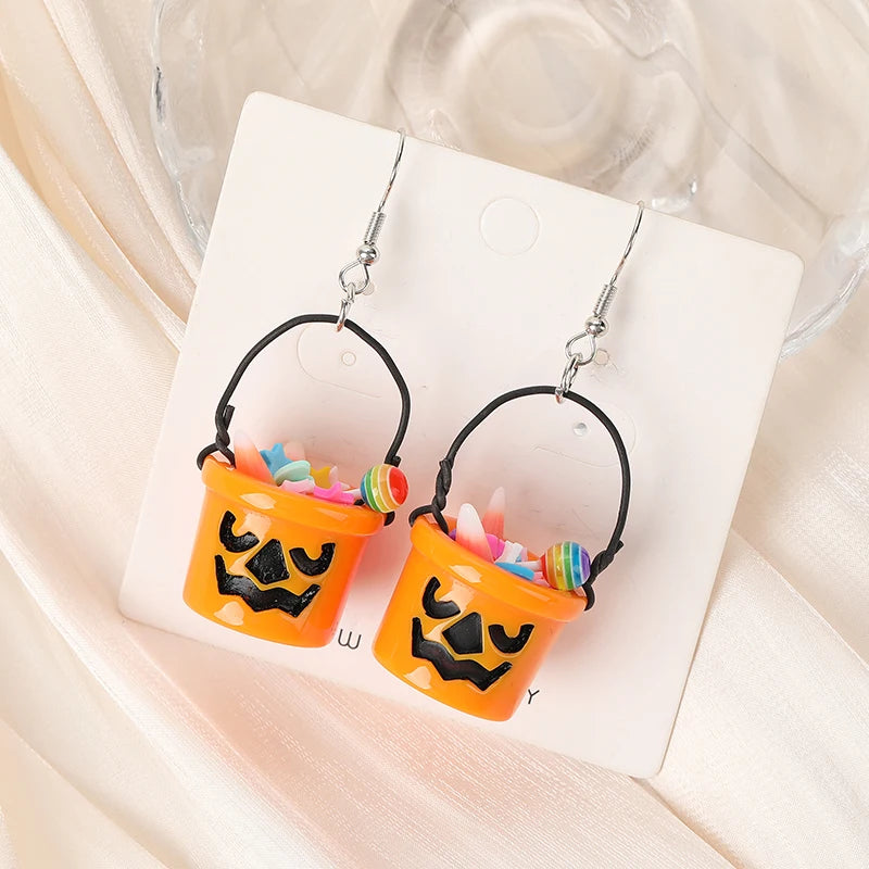 Trick or Treat Bucket Earrings