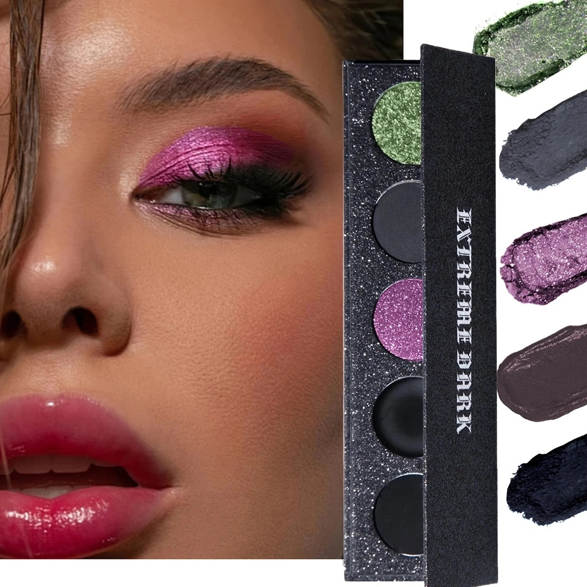 5-Color Extreme Black Eyeshadow Palette