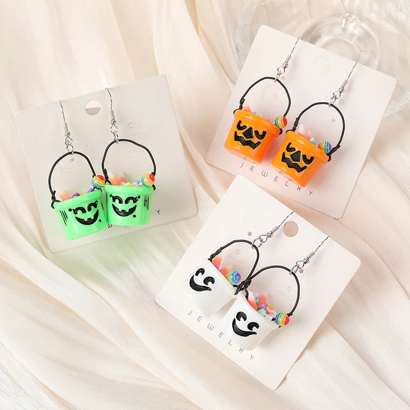 Trick or Treat Bucket Earrings