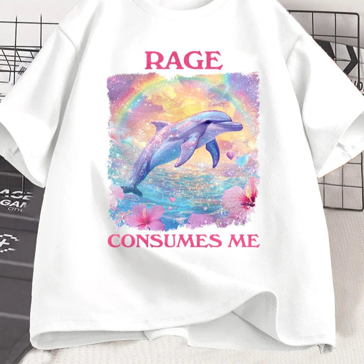 I’m Dead Inside Dolphin Tee — Quirky Cute Cotton Shirt