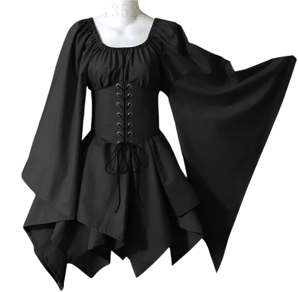 Vampire Darling Short Dress — Vintage Waist-Cinching Fit