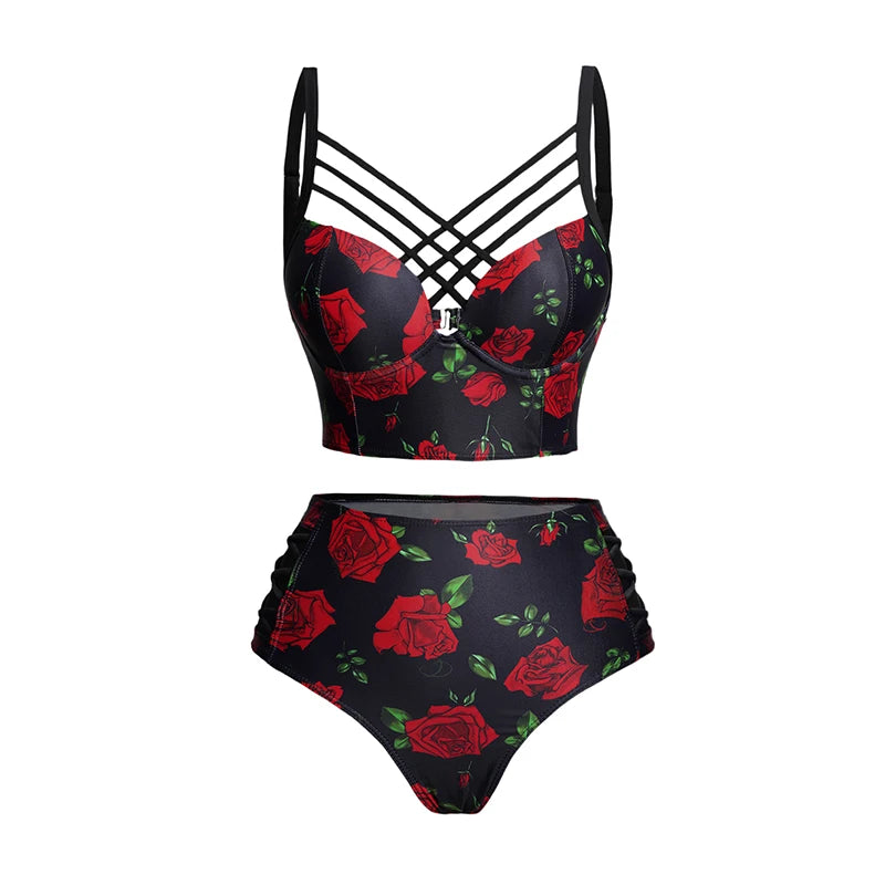 Galaxy Shroom Crisscross Bikini Set