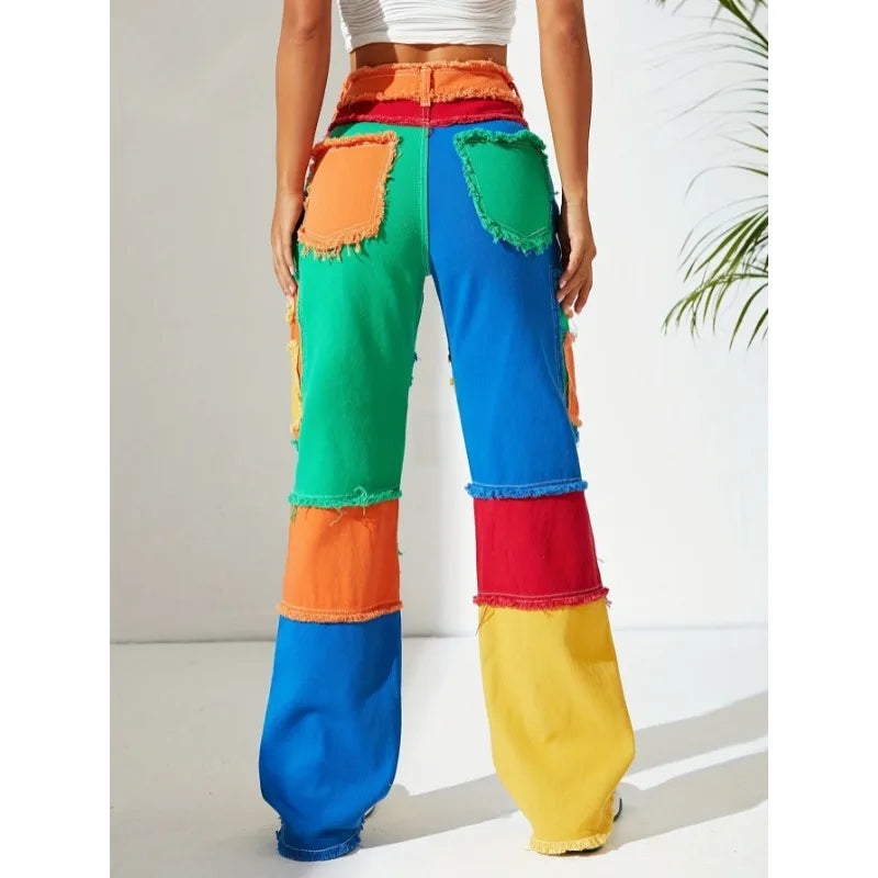 Pixel Pop Patchwork Jeans.