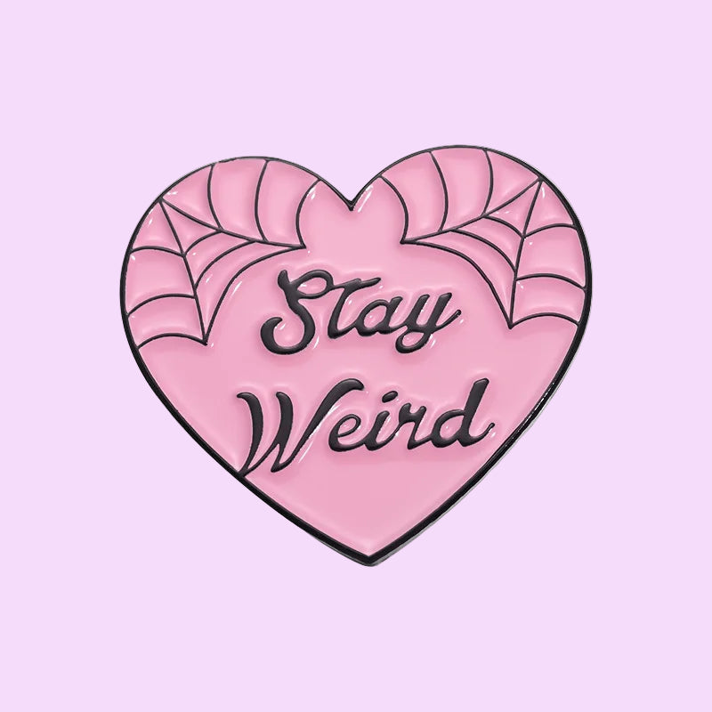Stay Weird Heart Enamel Pin