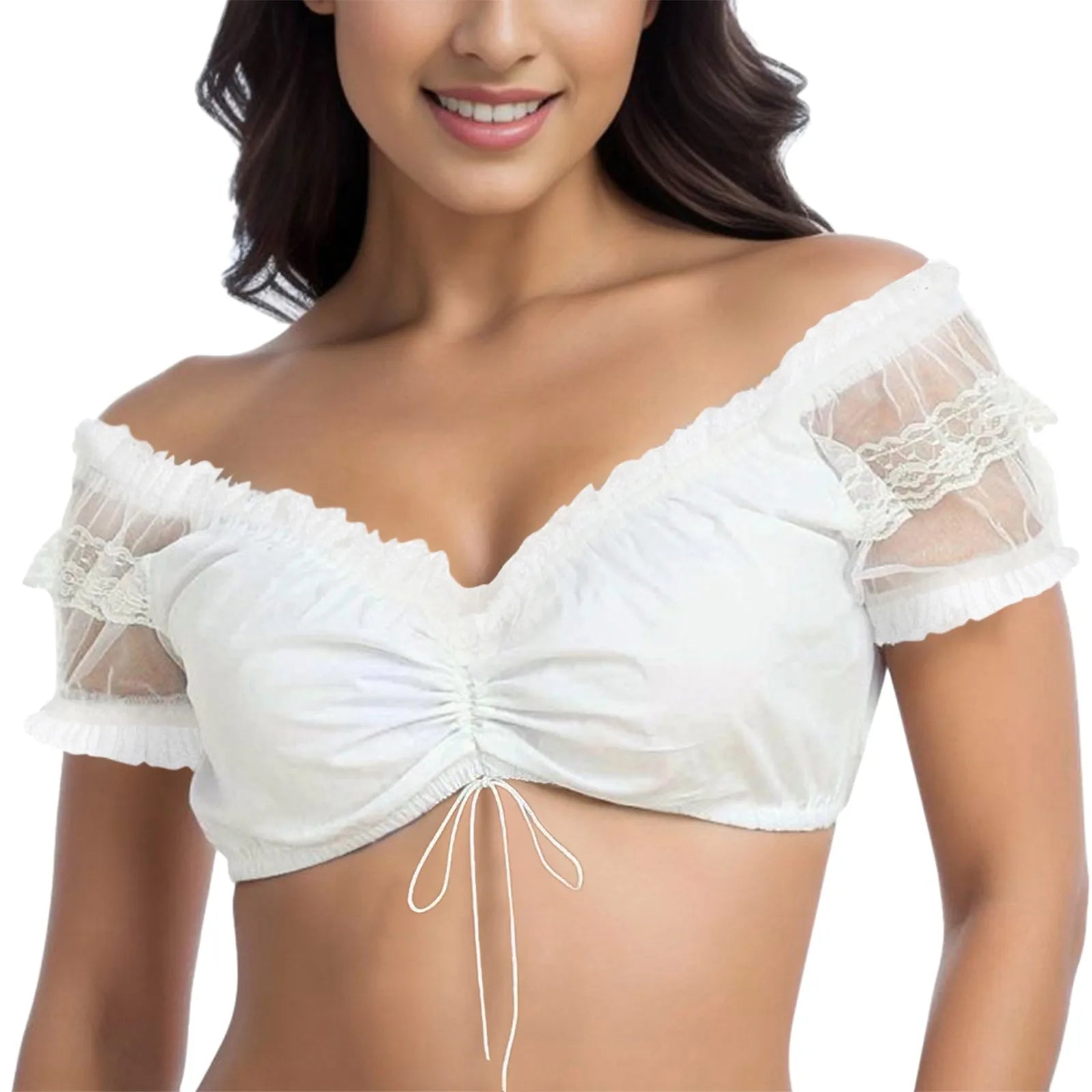 Moonlit Lace Dirndl Top