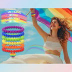 Love Wins Rainbow Beaded Pride Bracelet.
