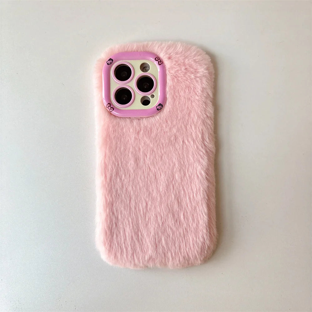 Fashion Leopard Fluffy Fur iPhone Case