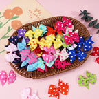 Polka Dot Cutie Mini Bow Clip Set (40pcs).