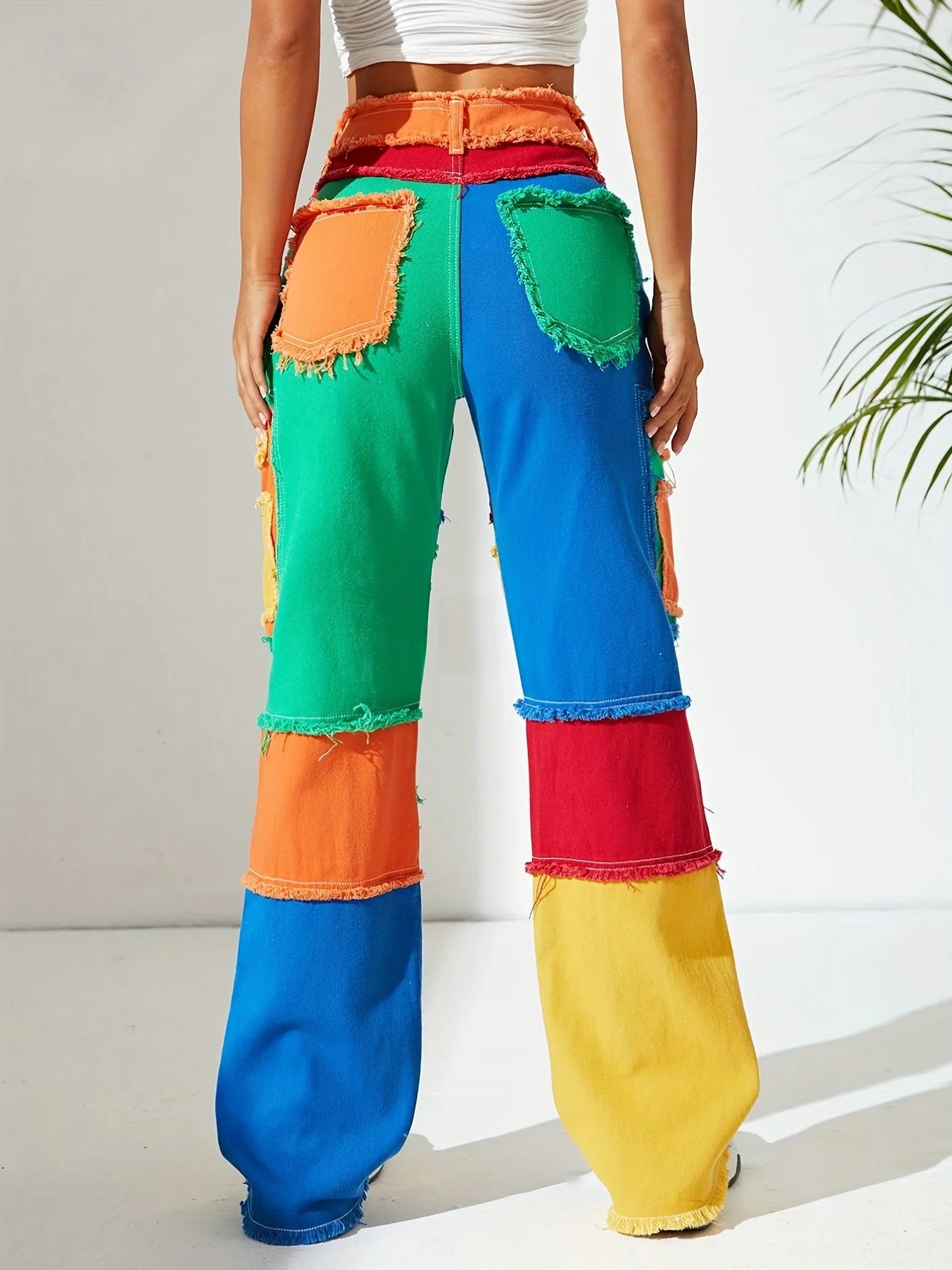 Pixel Pop Patchwork Jeans.